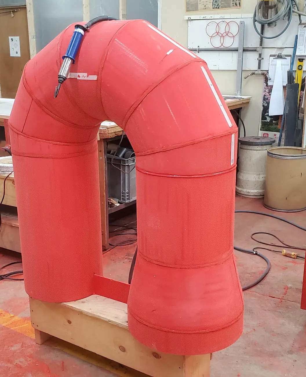 Coude en fibre de verre fabriqué sur mesure en atelier